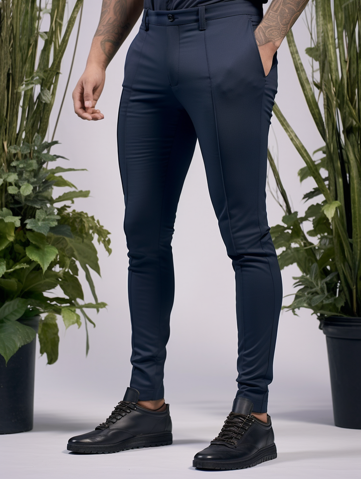 Novate: Wrinkle-Free Slim Fit Trousers Cairns Closet