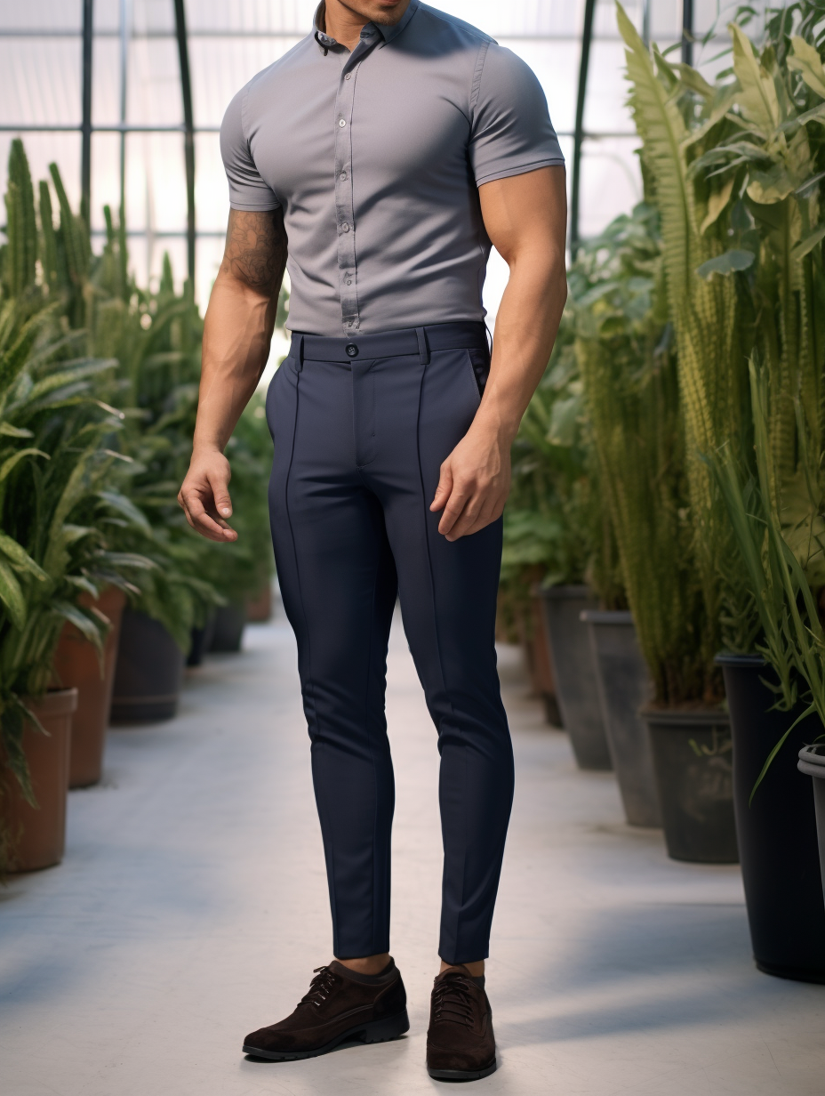 Novate: Wrinkle-Free Slim Fit Trousers Cairns Closet