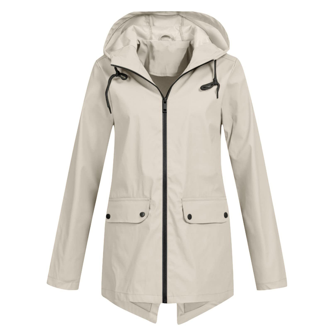 Women's Waterproof Hooded Jacket, Lightweight