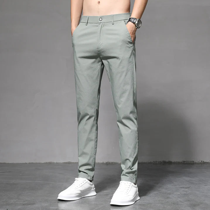 Stretchable Men's Trousers, Straight Cut
