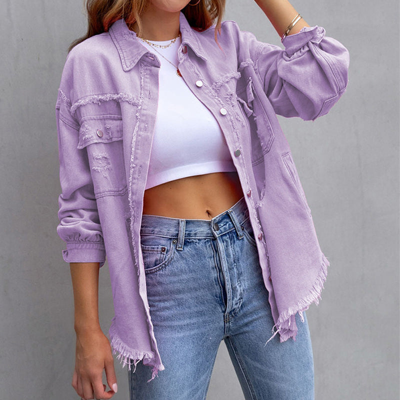 Revive™ Distressed Denim Jacket Cairns Closet