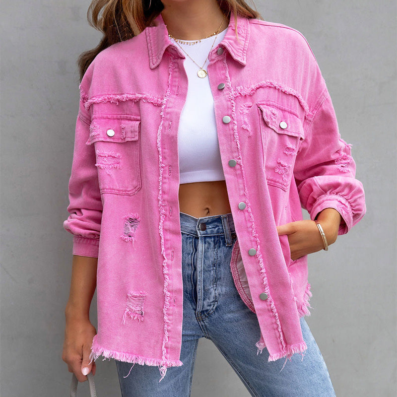 Revive™ Distressed Denim Jacket Cairns Closet