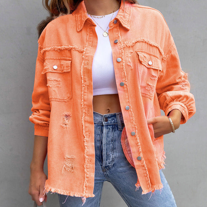 Revive™ Distressed Denim Jacket Cairns Closet