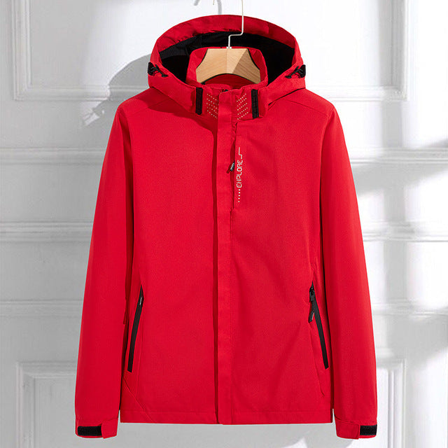 Ladies Stylish Rain Jacket, Hooded