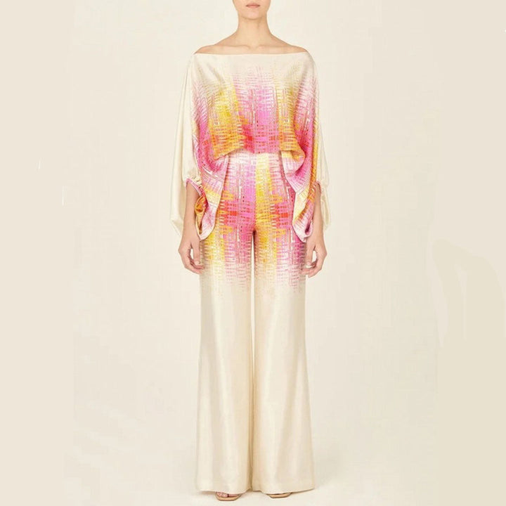 Ensemble deux pièces tendance pour femme, un épaule dénudée | À la mode