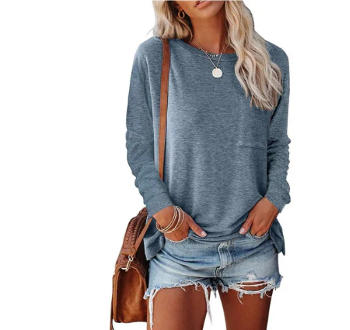 Women’s Casual Loose Sweatshirt | Round Neck