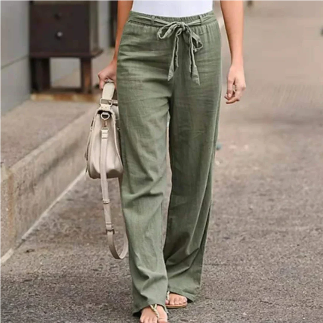 Women’s Trendy Long Pants with Belt | Stylish