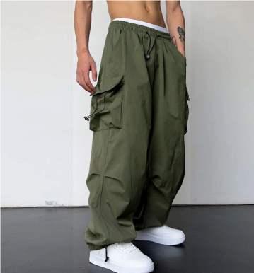 Men's Baggy Multi-Pocket Pants | Wide Leg