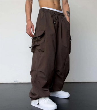 Men's Baggy Multi-Pocket Pants | Wide Leg