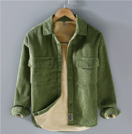 Veste en Cordouroy Confortable pour Homme, Manches Longues