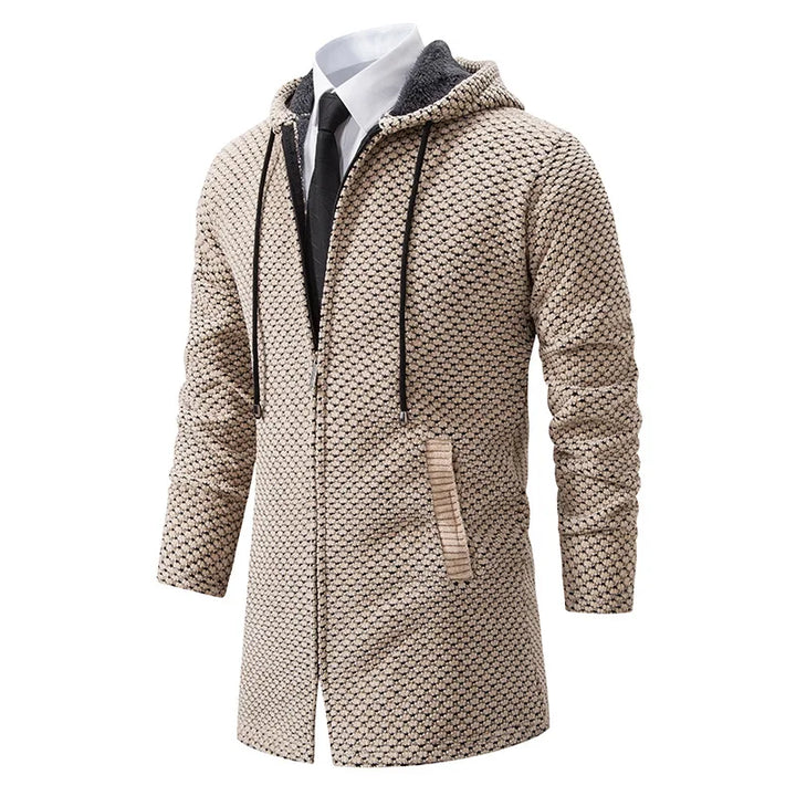 Ivan | Men's Mid-Length Wool Hooded Jacket Cairns Closet