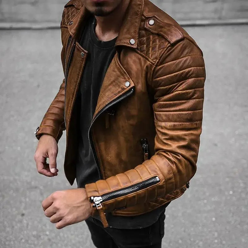 Men's Brown Leather Jacket - Timeless Style Cairns Closet