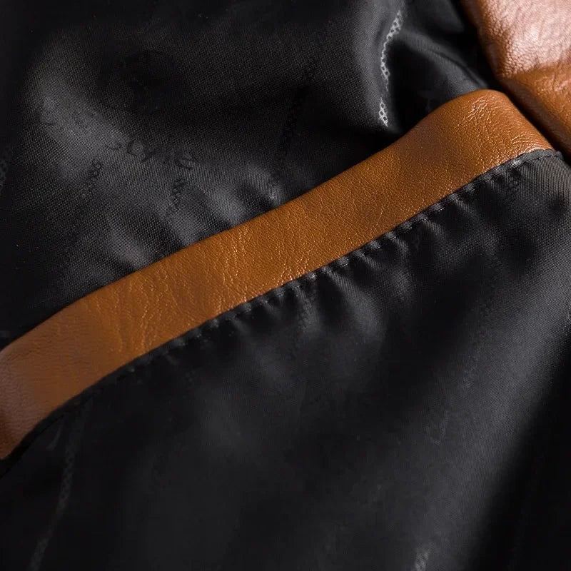 Achille™ - Leather Jacket with Two Buttons