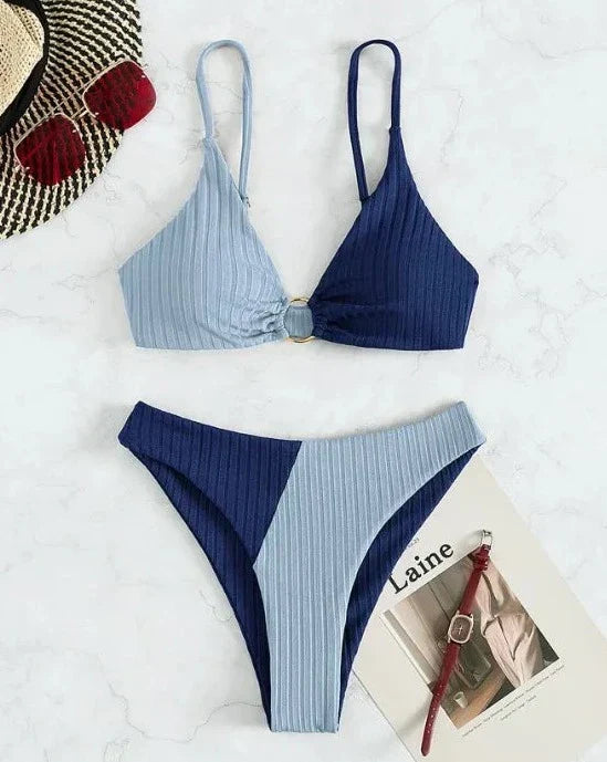 Bi-color High Waist Bikini