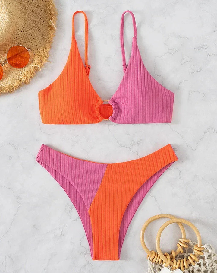 Bi-color High Waist Bikini