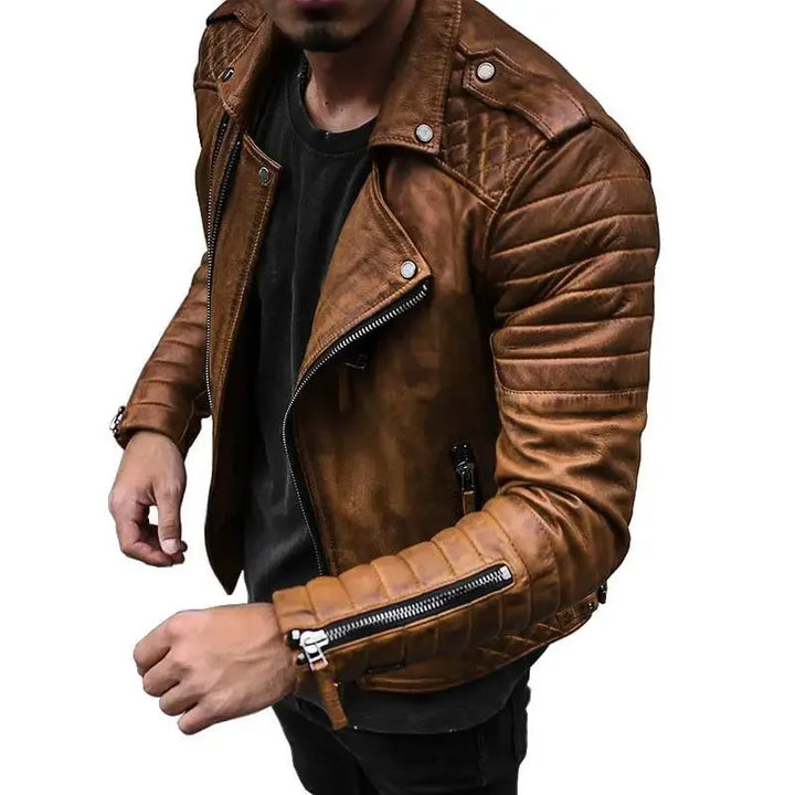 Men's Brown Leather Jacket - Timeless Style Cairns Closet