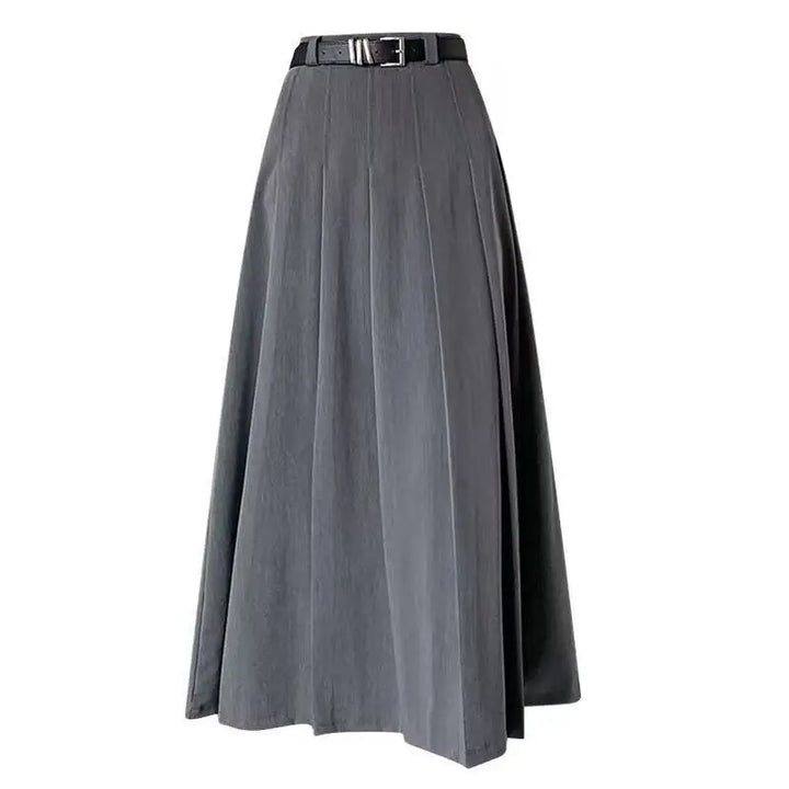 Women’s Pleated Midi Skirt | With Belt