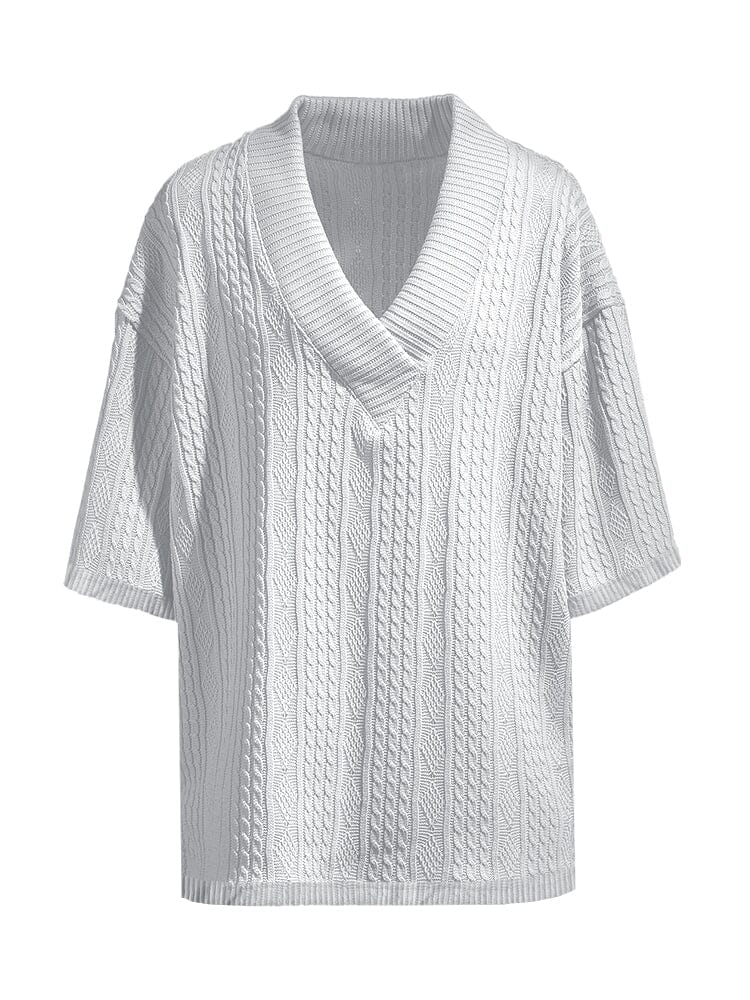 Casual Cable Knit T-shirt Set Cairns Closet