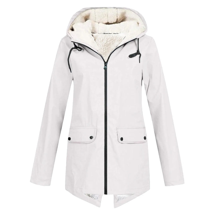Manteau de Trench d'Hiver Imperméable pour Femme, avec Capuche