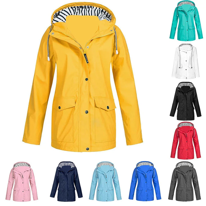 Outdoor Mountaineering Jacket, Solid Color, Simple and Comfortable Drawstring Cairns Closet