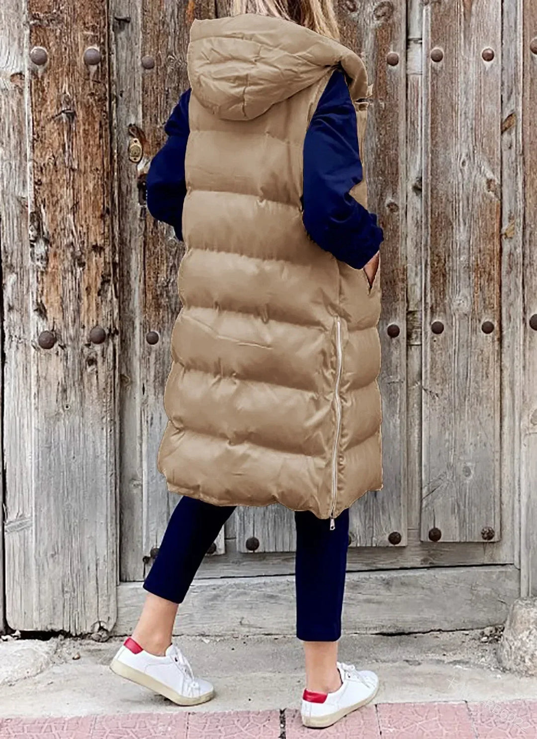 Women Coat Solid Color Hooded  Jacket Vest Cairns Closet