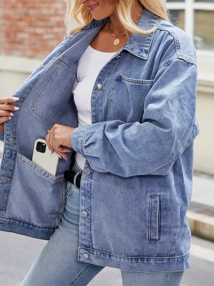 Veste en jean oversize pour femme | Coupe ample