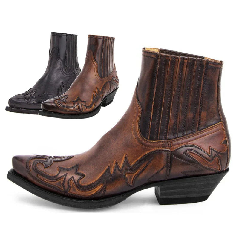 Men's Casual Cowboy Boots, Ankle Length