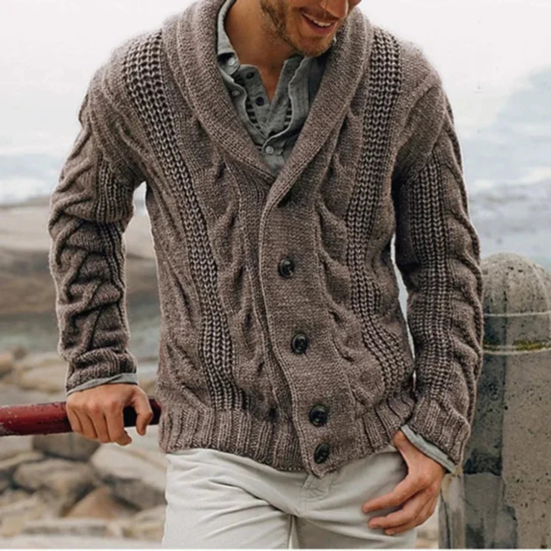 Men’s Cozy Button-Down Cardigan | Winter