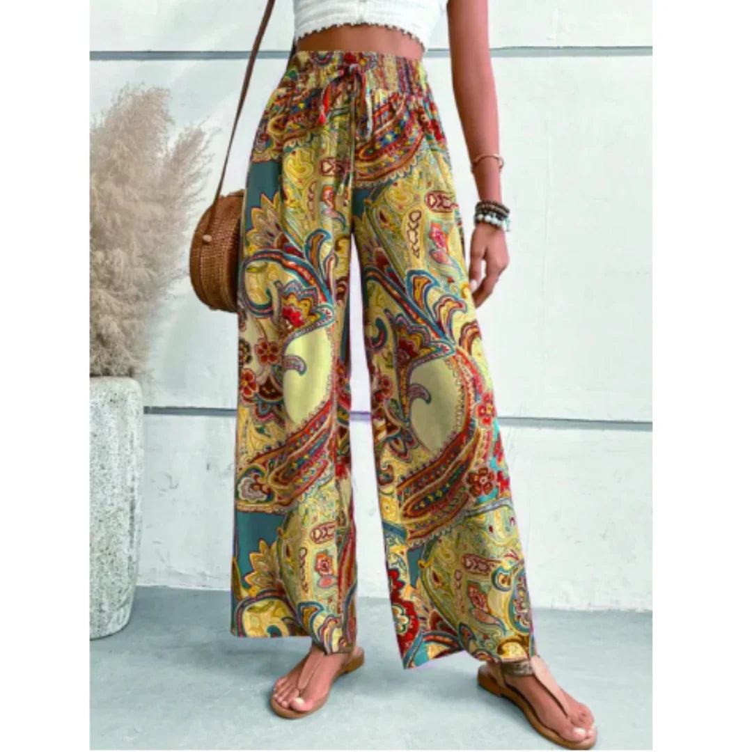 Women’s Bohemian Wide Leg Pants | Flowing