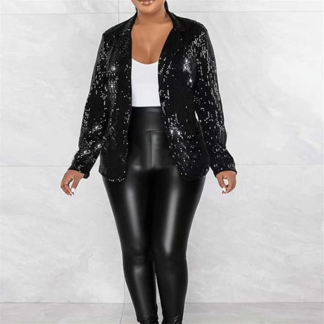 Blazer brillant pour femme, pour soirée, pailleté