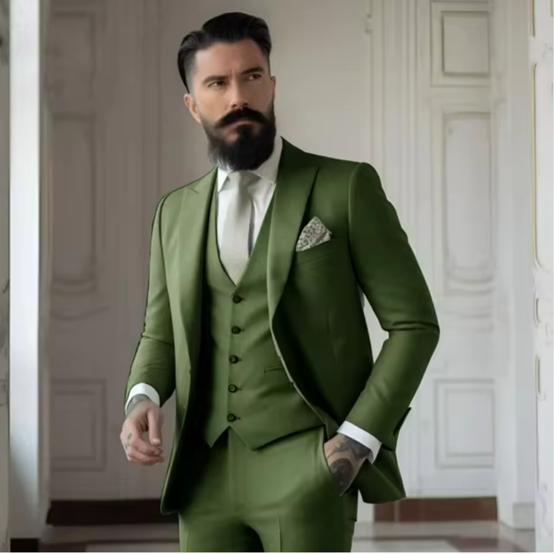 Men's Classic Single-Breasted Suit, Timeless Design