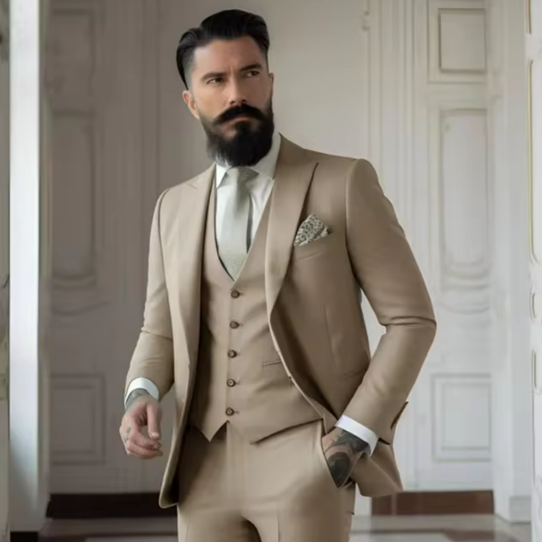Men's Classic Single-Breasted Suit, Timeless Design