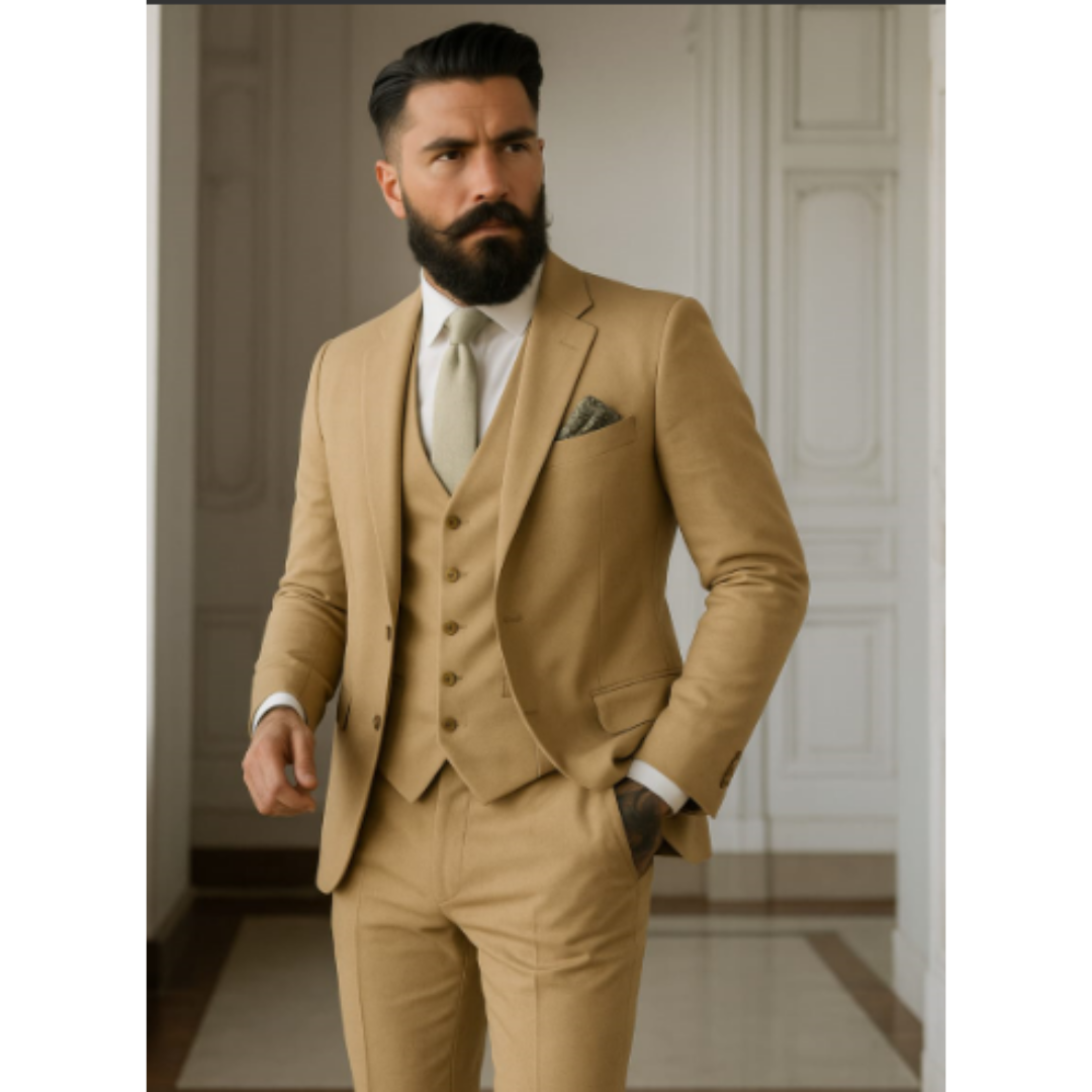 Men's Classic Single-Breasted Suit, Timeless Design