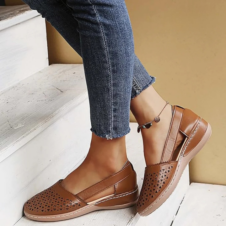 Women’s Stylish Cutout Shoes, Slip-On Design