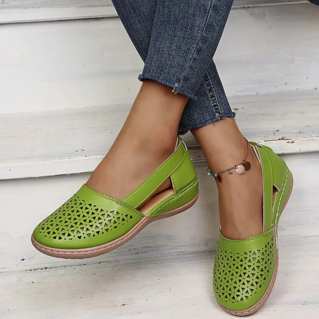 Women’s Stylish Cutout Shoes, Slip-On Design
