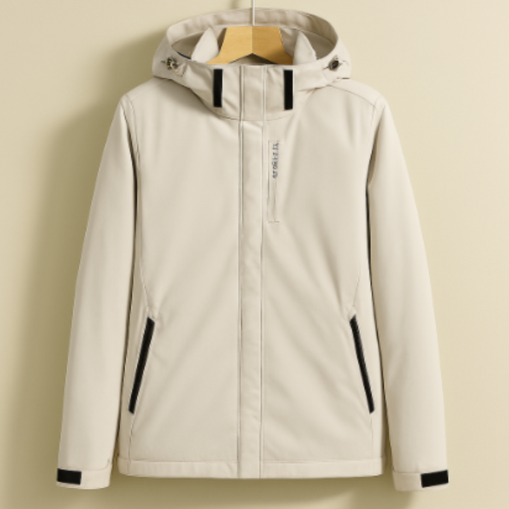 Ladies Stylish Rain Jacket, Hooded