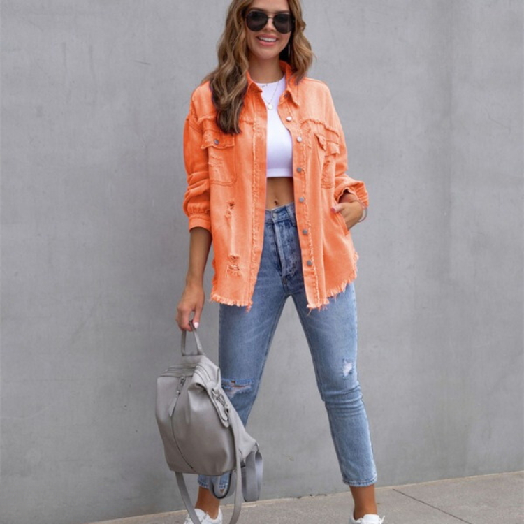 Revive™ Distressed Denim Jacket Cairns Closet