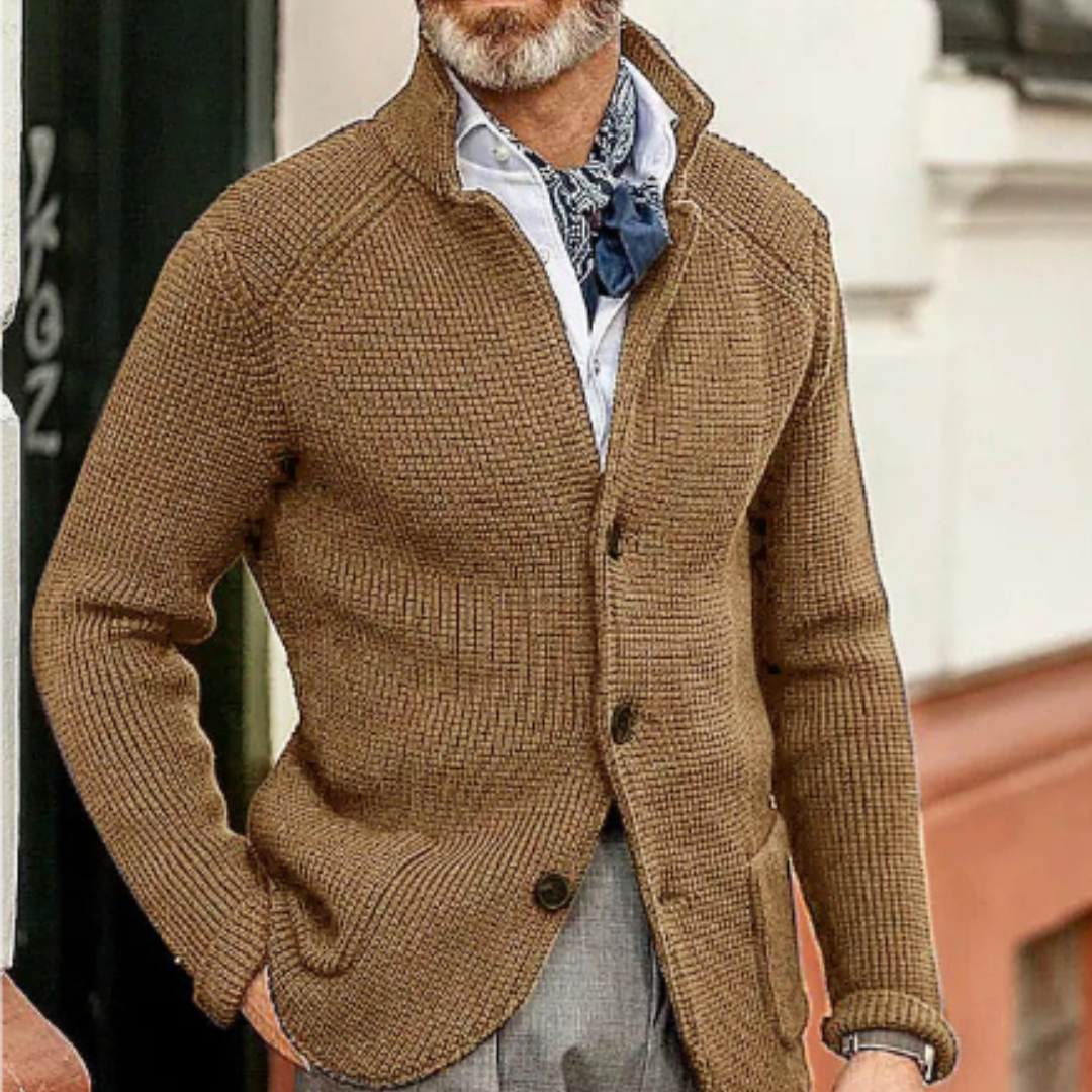 Men’s Cozy Knit Cardigan, Button Down