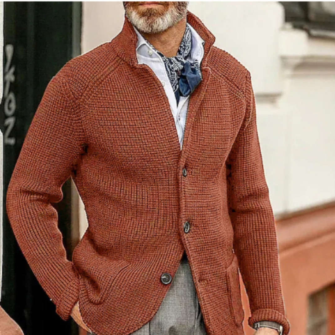 Men’s Cozy Knit Cardigan, Button Down