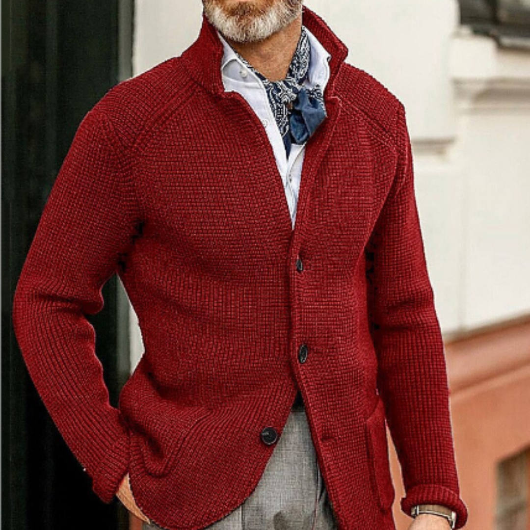 Men’s Cozy Knit Cardigan, Button Down
