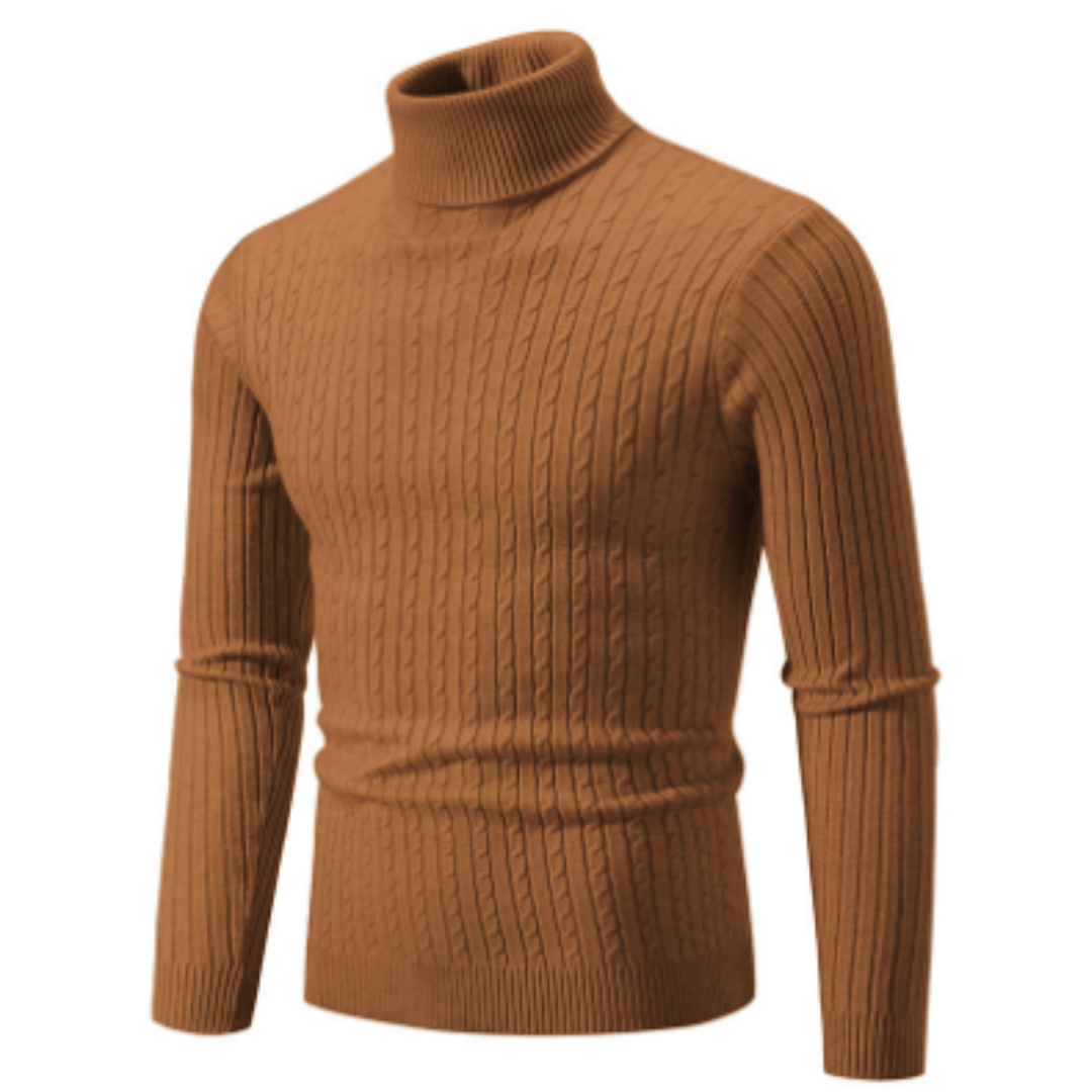 Men’s Winter Knit Turtleneck Sweater | Cozy Warmth
