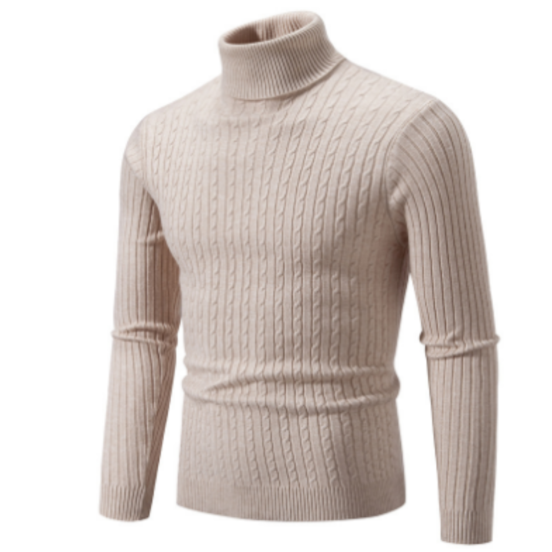 Men’s Winter Knit Turtleneck Sweater | Cozy Warmth