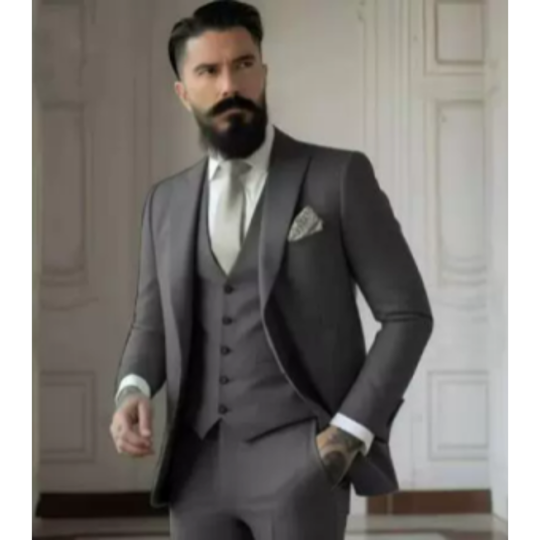 Men's Classic Single-Breasted Suit, Timeless Design