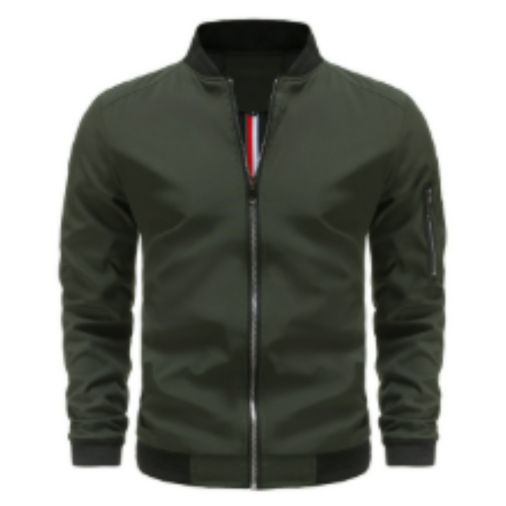 Veste bomber classique à fermeture éclair pour homme, élégante