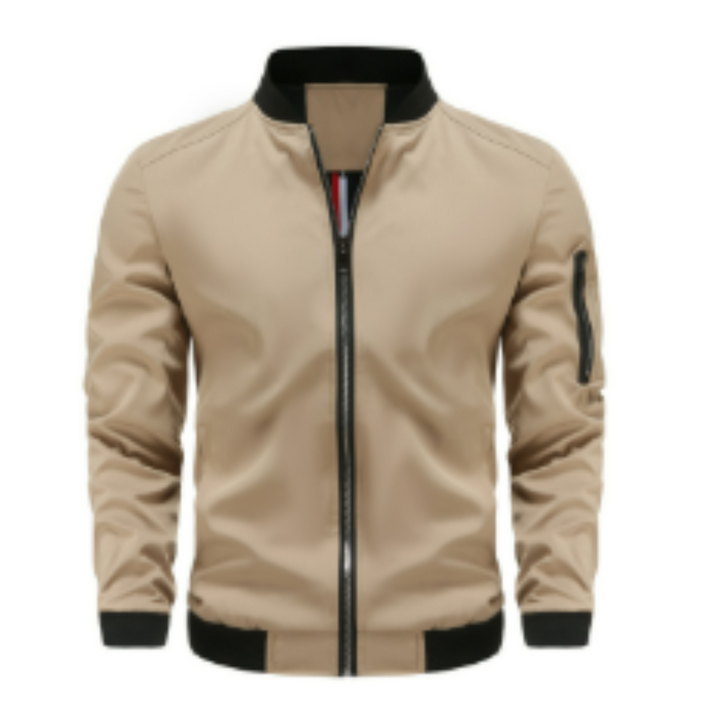Veste bomber classique à fermeture éclair pour homme, élégante