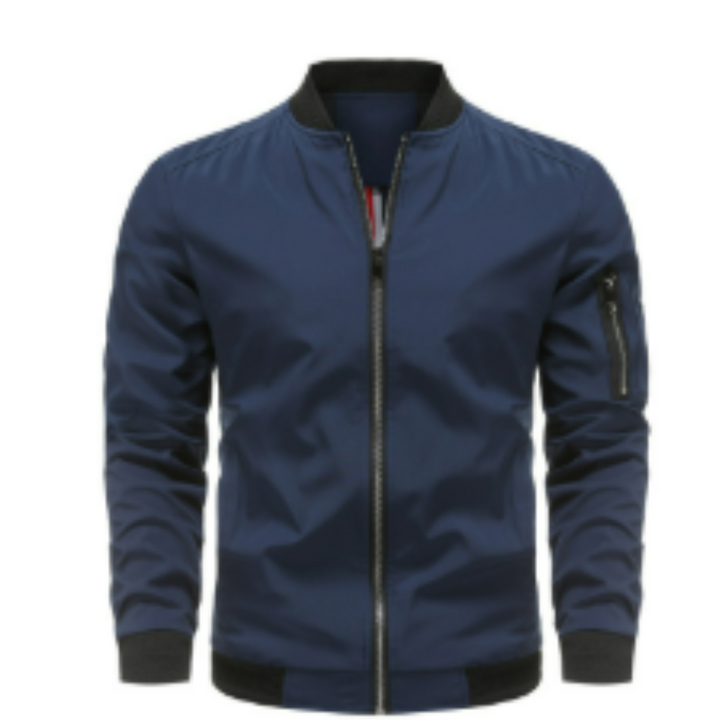Veste bomber classique à fermeture éclair pour homme, élégante