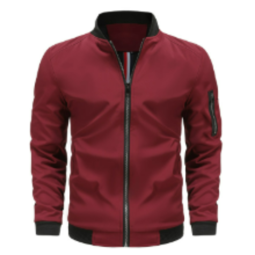 Veste bomber classique à fermeture éclair pour homme, élégante