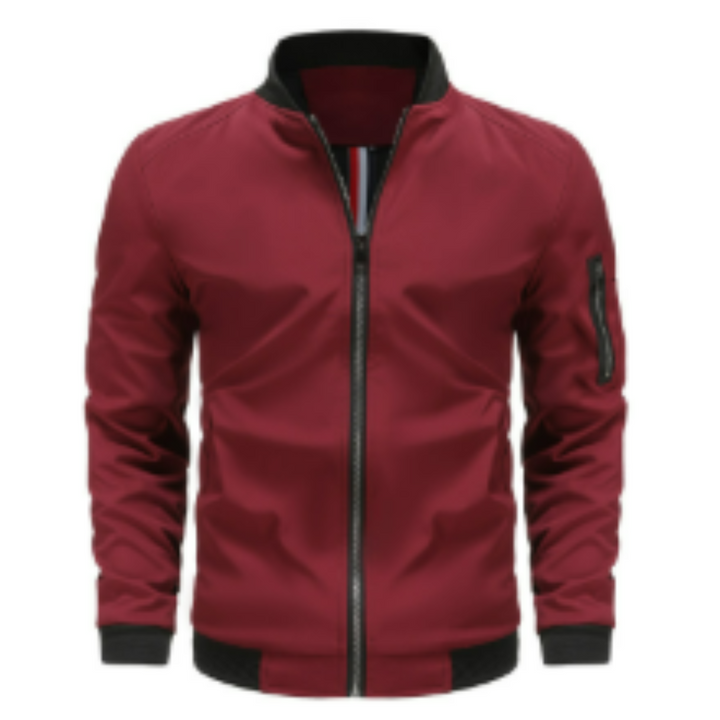 Veste bomber classique à fermeture éclair pour homme, élégante
