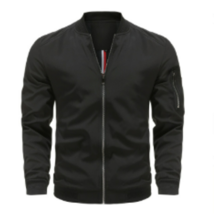 Veste bomber classique à fermeture éclair pour homme, élégante