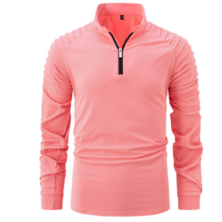 Men’s Warm Long-Sleeve Pullover, Half-Zip